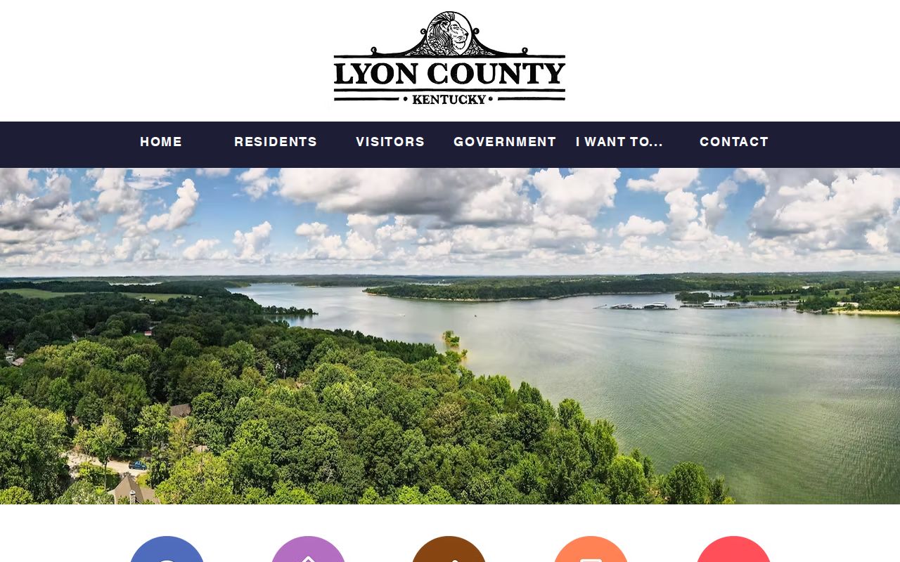 Lyon County government page showing county services rather than an arrest roster app
